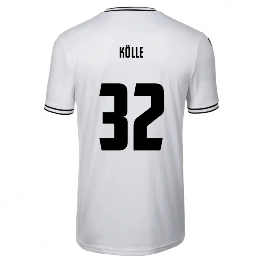 Danxen Kvinder Niklas Kölle #32 Hvid Sort Hjemmebane Spillertrøjer 2025/26 Trøje T-Shirt