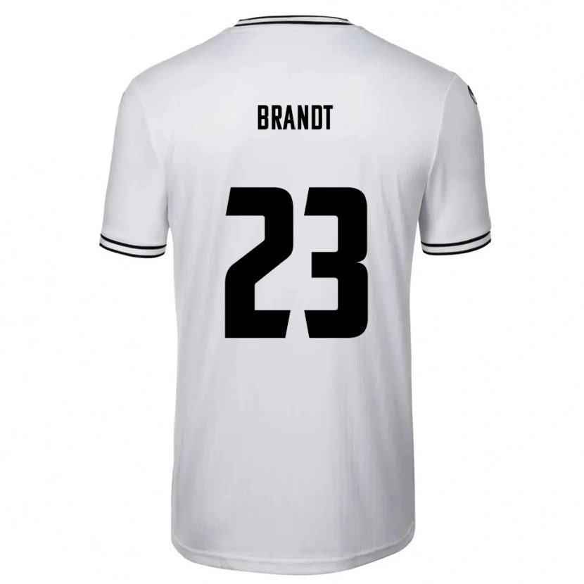 Danxen Kvinder Max Brandt #23 Hvid Sort Hjemmebane Spillertrøjer 2025/26 Trøje T-Shirt