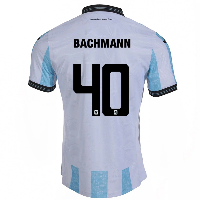 Danxen Kvinder Paul Bachmann #40 Hvid Himmelblå Hjemmebane Spillertrøjer 2025/26 Trøje T-Shirt