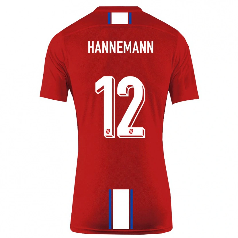Danxen Kvinder Sören Hannemann #12 Rød Hvid Hjemmebane Spillertrøjer 2025/26 Trøje T-Shirt