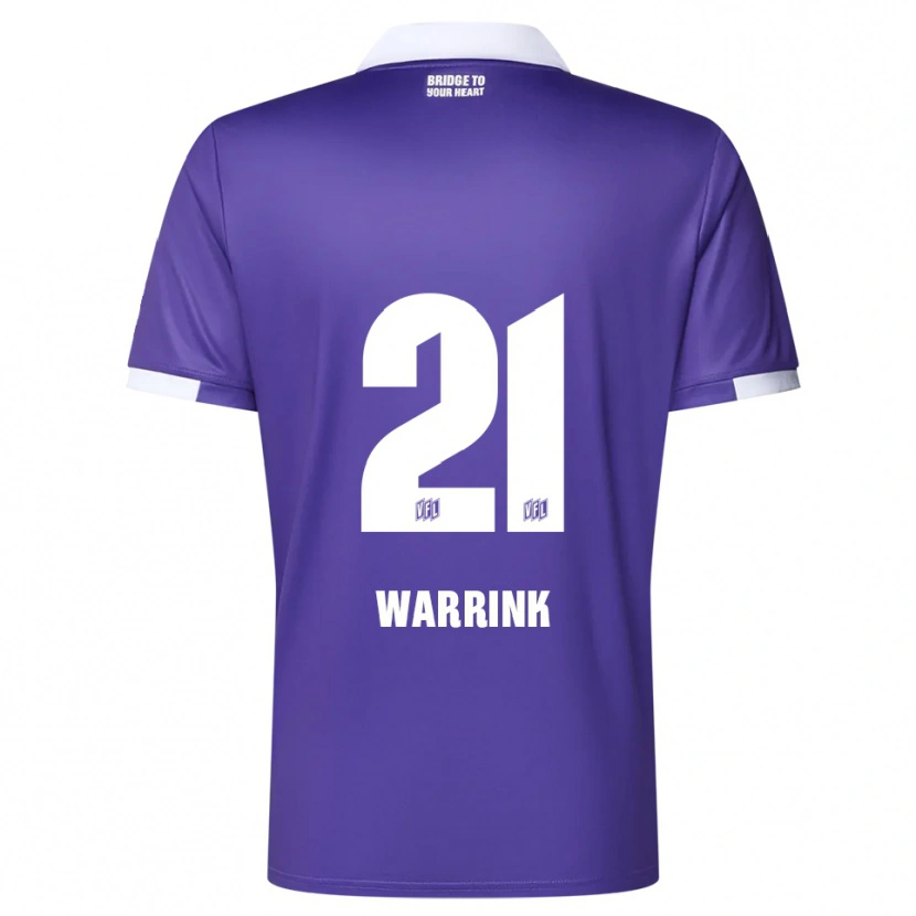 Danxen Kvinder Marko Warrink #21 Lilla Hvid Hjemmebane Spillertrøjer 2025/26 Trøje T-Shirt