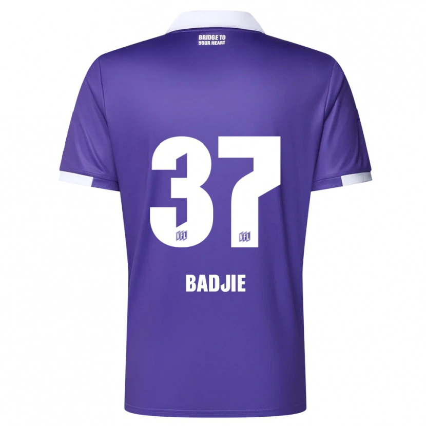 Danxen Kvinder Ismail Badjie #37 Lilla Hvid Hjemmebane Spillertrøjer 2025/26 Trøje T-Shirt