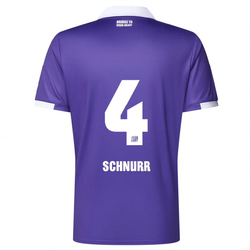 Danxen Kvinder Maxim Schnurr #4 Lilla Hvid Hjemmebane Spillertrøjer 2025/26 Trøje T-Shirt
