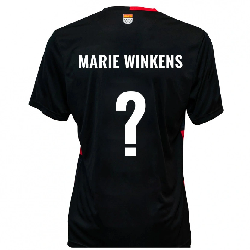Danxen Kvinder Joelina Marie Winkens #0 Sort Rød Hjemmebane Spillertrøjer 2025/26 Trøje T-Shirt