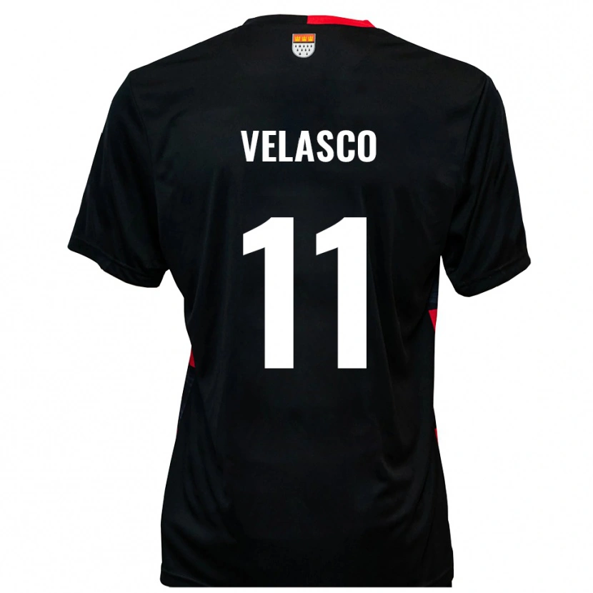 Danxen Kvinder Robin Velasco #11 Sort Rød Hjemmebane Spillertrøjer 2025/26 Trøje T-Shirt
