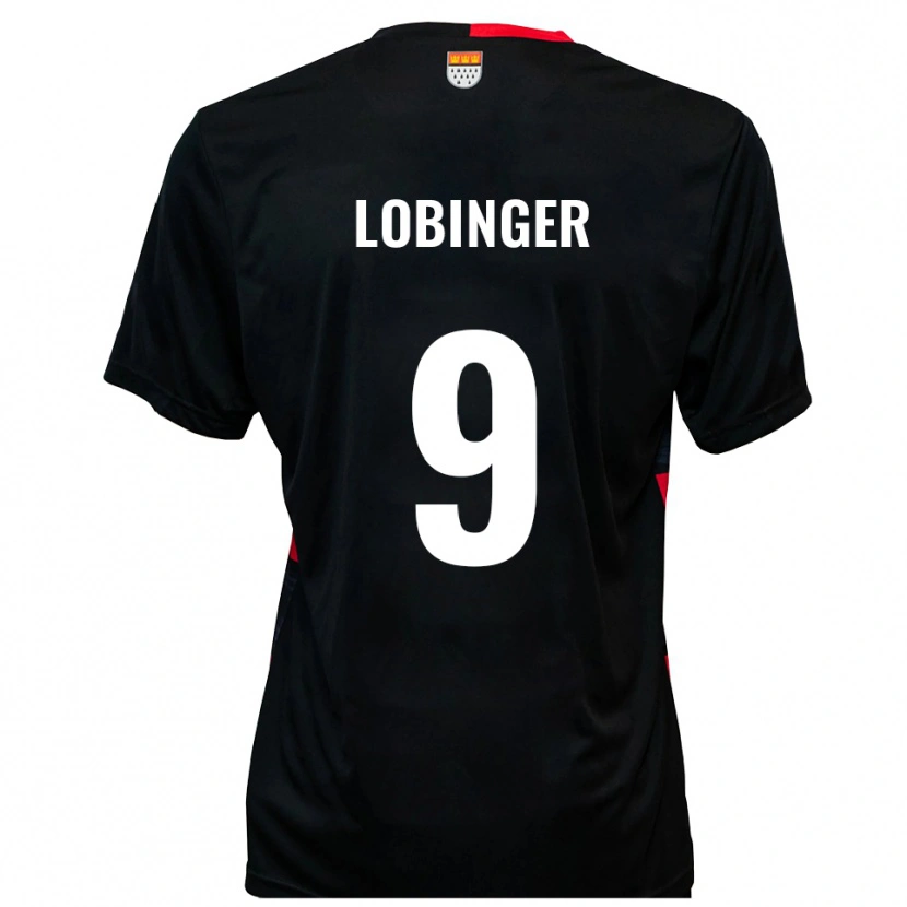 Danxen Kvinder Lex-Tyger Lobinger #9 Sort Rød Hjemmebane Spillertrøjer 2025/26 Trøje T-Shirt