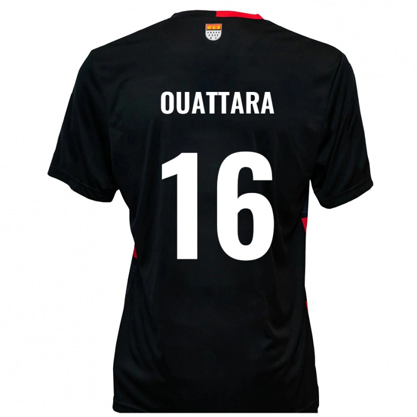 Danxen Kvinder Kiyali Ouattara #16 Sort Rød Hjemmebane Spillertrøjer 2025/26 Trøje T-Shirt
