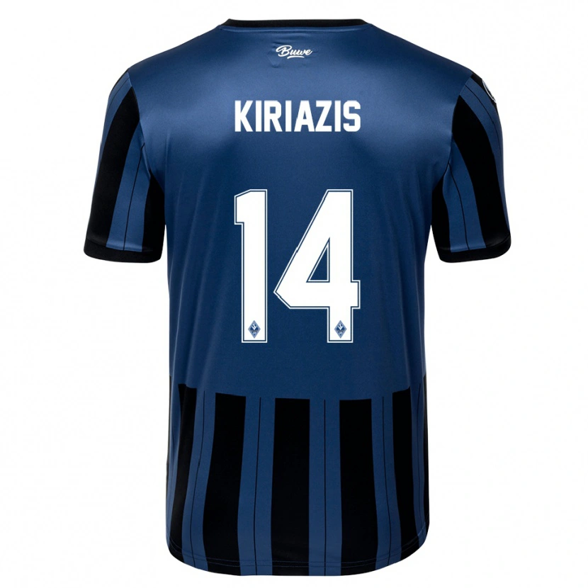 Danxen Kvinder Pavlos Kiriazis #14 Blå Grå Sort Hjemmebane Spillertrøjer 2025/26 Trøje T-Shirt