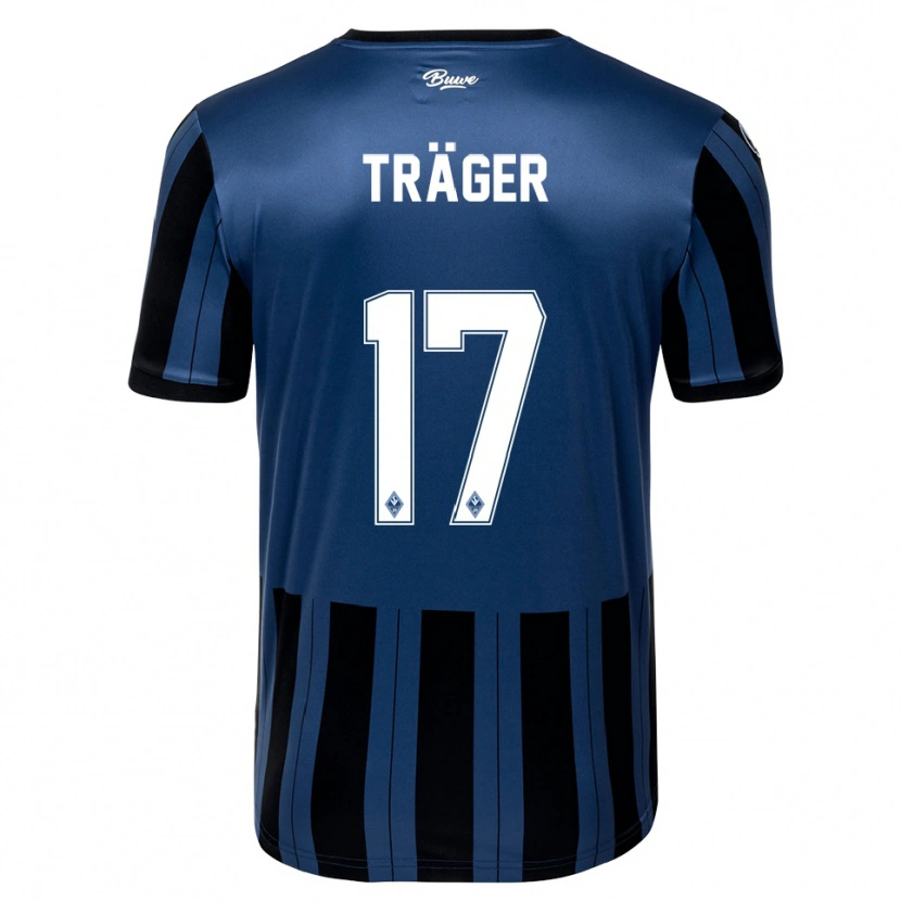 Danxen Kvinder Mika Träger #17 Blå Grå Sort Hjemmebane Spillertrøjer 2025/26 Trøje T-Shirt