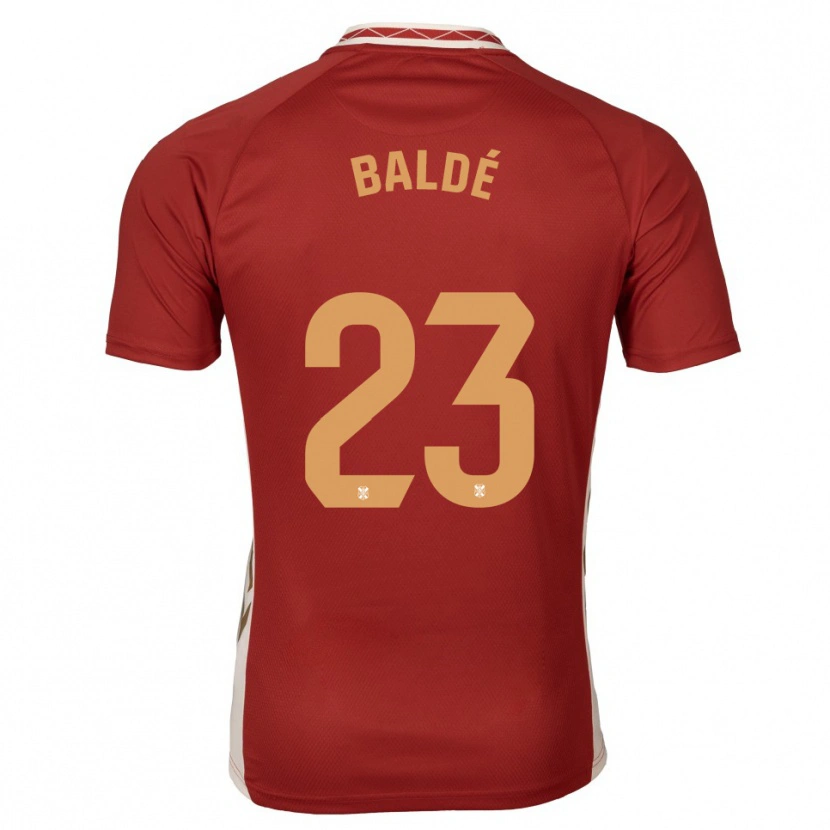 Danxen Kvinder Ibrahim Baldé #23 Burgundy Guld Udebane Spillertrøjer 2025/26 Trøje T-Shirt