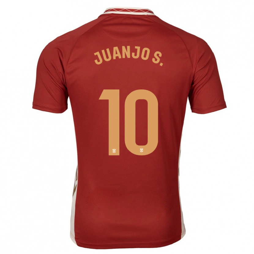 Danxen Kvinder Juanjo Sánchez #10 Burgundy Guld Udebane Spillertrøjer 2025/26 Trøje T-Shirt