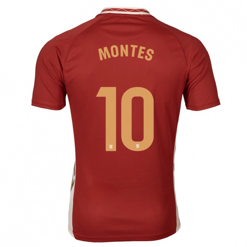 Danxen Kvinder Cris Montes #10 Burgundy Guld Udebane Spillertrøjer 2025/26 Trøje T-Shirt