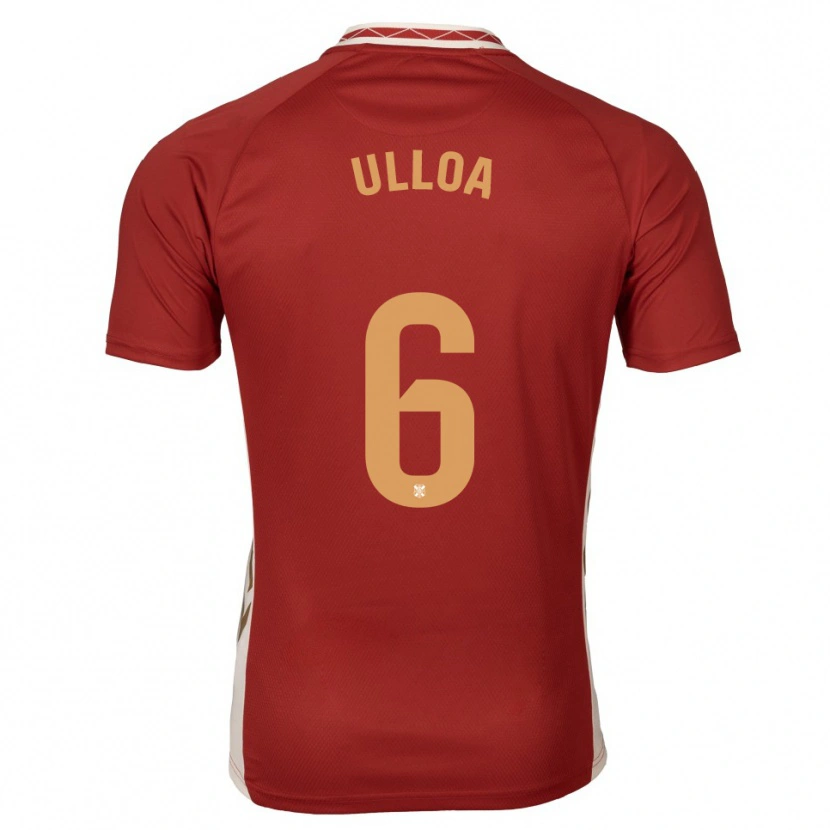 Danxen Kvinder Alberto Ulloa #6 Burgundy Guld Udebane Spillertrøjer 2025/26 Trøje T-Shirt