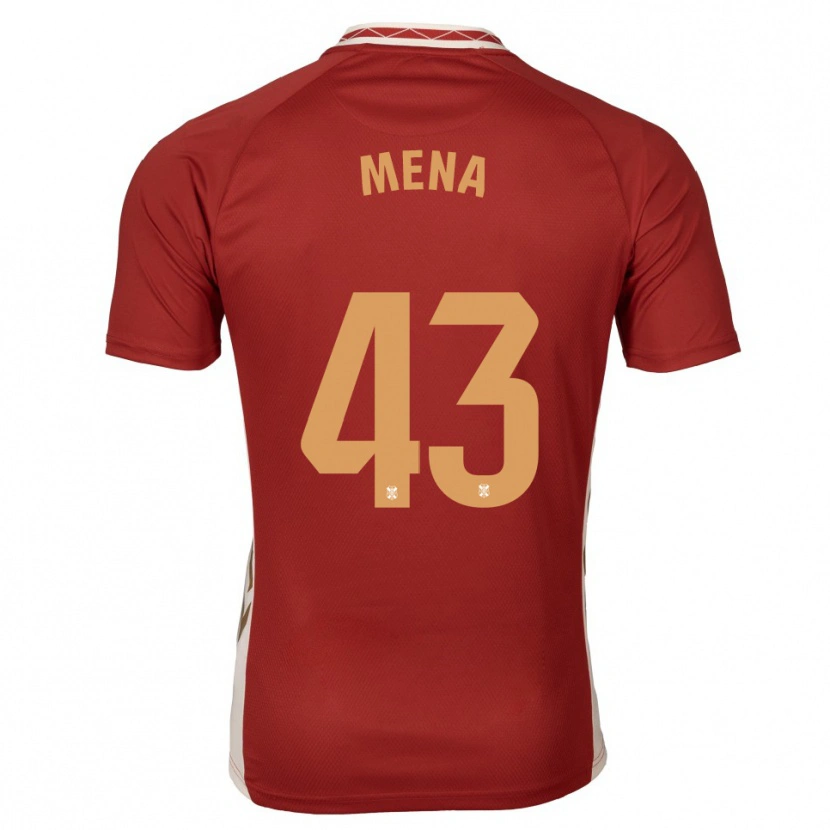 Danxen Kvinder Denilson Mena #43 Burgundy Guld Udebane Spillertrøjer 2025/26 Trøje T-Shirt