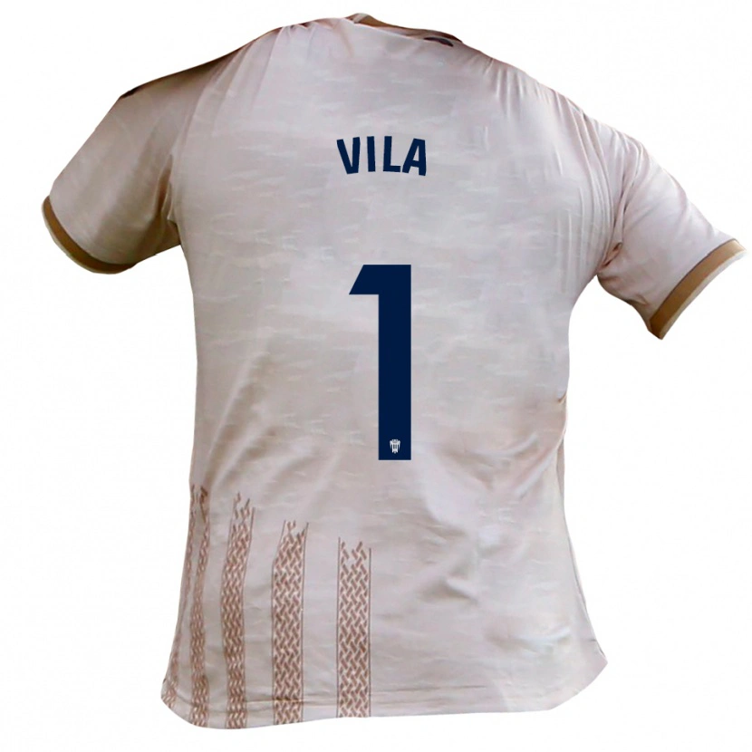 Danxen Kvinder Ramón Vila #1 Off White Brun Udebane Spillertrøjer 2025/26 Trøje T-Shirt