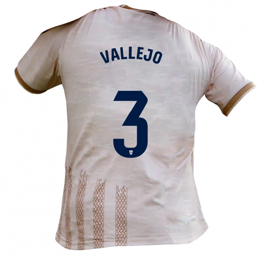 Danxen Kvinder Jaime Vallejo #3 Off White Brun Udebane Spillertrøjer 2025/26 Trøje T-Shirt