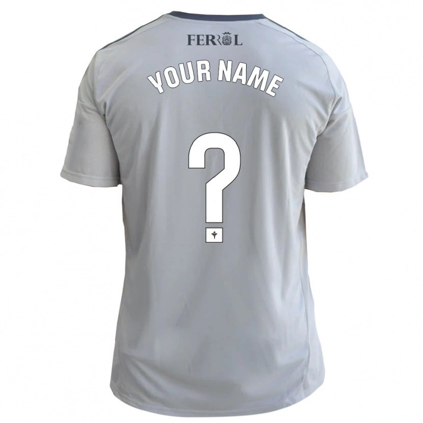 Danxen Kvinder Dit Navn #0 Grå Sølv Udebane Spillertrøjer 2025/26 Trøje T-Shirt