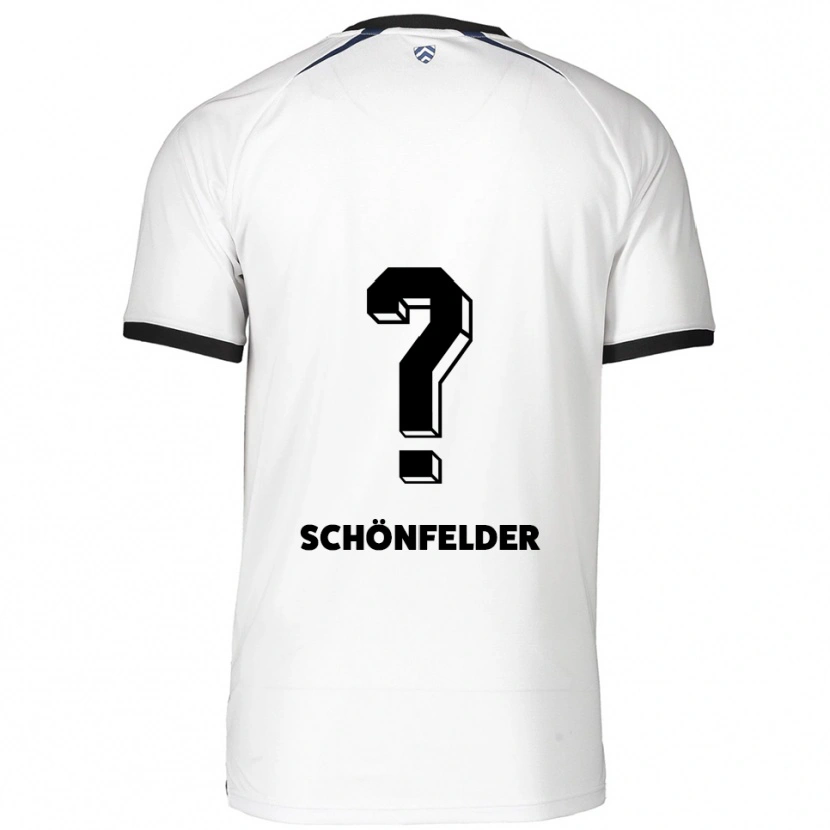 Danxen Kvinder Tom Schönfelder #0 Hvid Sort Udebane Spillertrøjer 2025/26 Trøje T-Shirt