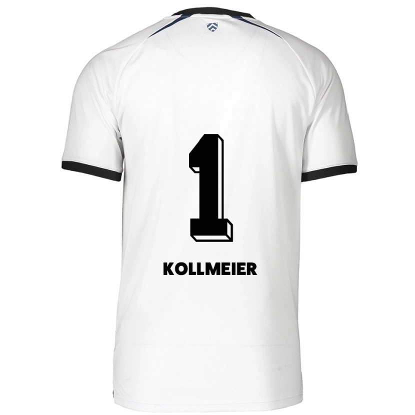 Danxen Kvinder Anton Kollmeier #1 Hvid Sort Udebane Spillertrøjer 2025/26 Trøje T-Shirt