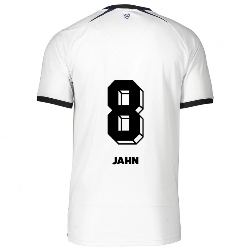 Danxen Kvinder Pamela Jahn #8 Hvid Sort Udebane Spillertrøjer 2025/26 Trøje T-Shirt