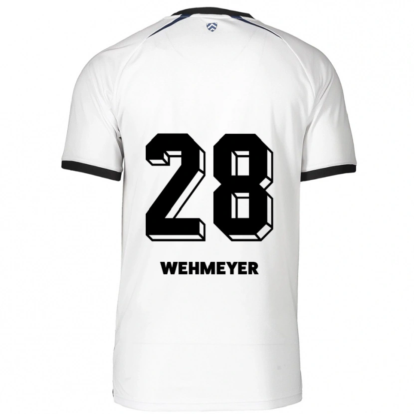 Danxen Kvinder Hannah Wehmeyer #28 Hvid Sort Udebane Spillertrøjer 2025/26 Trøje T-Shirt