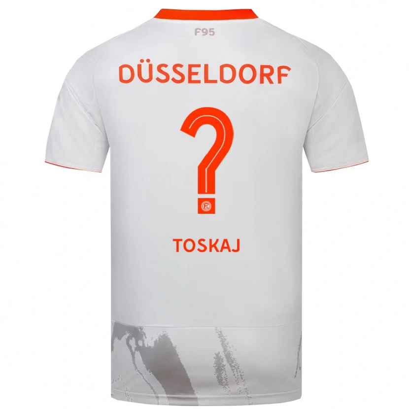 Danxen Kvinder Majlinda Toskaj #0 Hvid Orange Udebane Spillertrøjer 2025/26 Trøje T-Shirt
