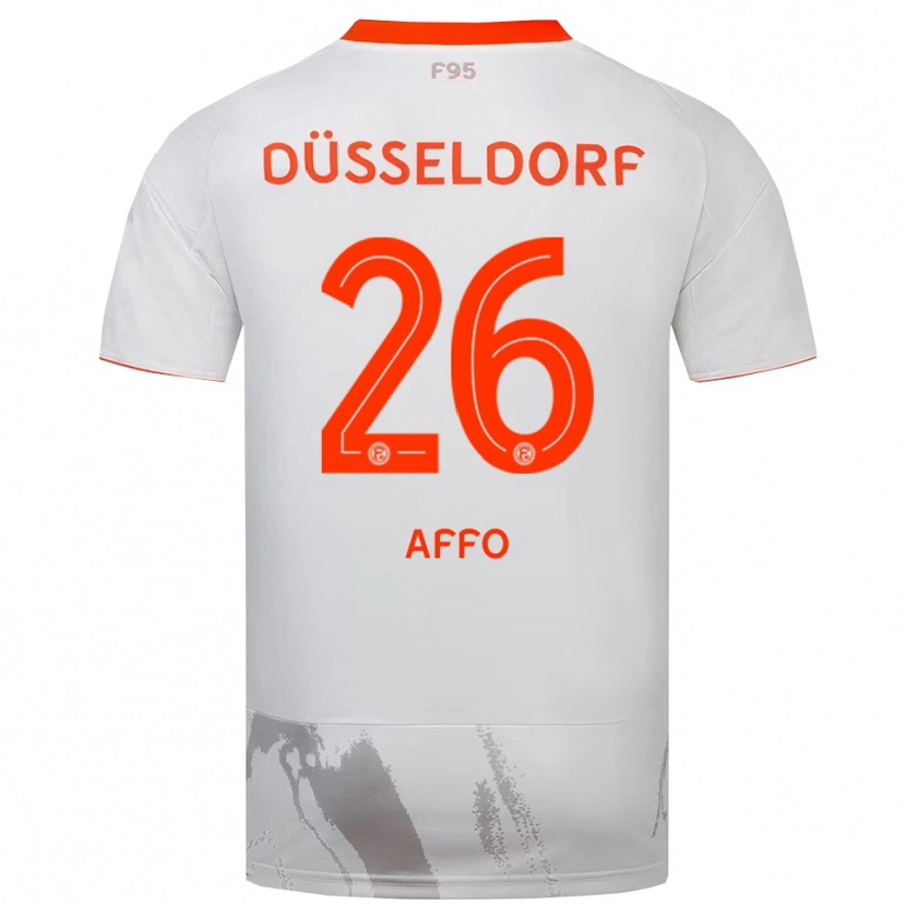 Danxen Kvinder Samir Affo #26 Hvid Orange Udebane Spillertrøjer 2025/26 Trøje T-Shirt