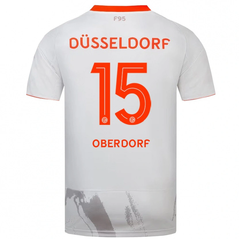Danxen Kvinder Tim Oberdorf #15 Hvid Orange Udebane Spillertrøjer 2025/26 Trøje T-Shirt