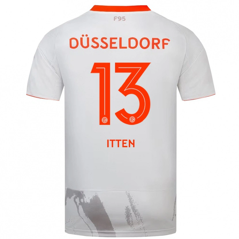 Danxen Kvinder Cedric Itten #13 Hvid Orange Udebane Spillertrøjer 2025/26 Trøje T-Shirt