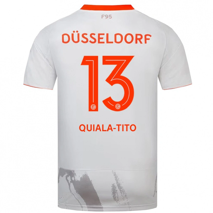 Danxen Kvinder Darin Quiala-Tito #13 Hvid Orange Udebane Spillertrøjer 2025/26 Trøje T-Shirt