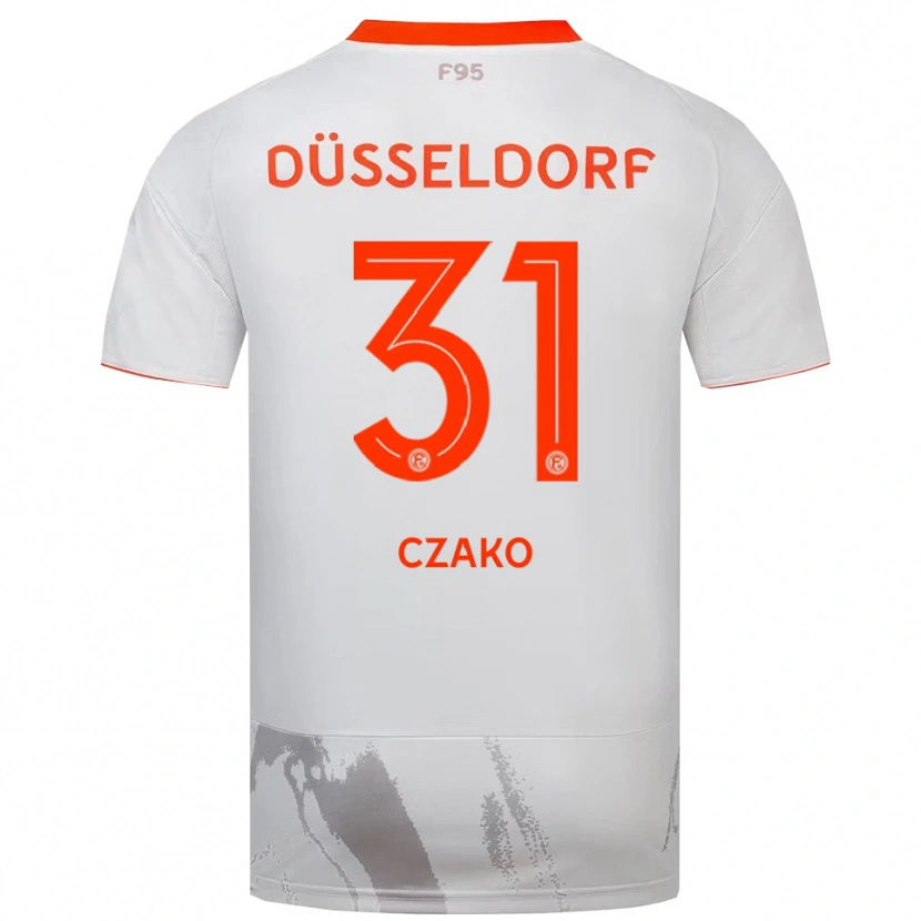 Danxen Kvinder Milán Czakó #31 Hvid Orange Udebane Spillertrøjer 2025/26 Trøje T-Shirt