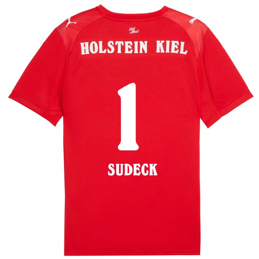 Danxen Kvinder Thore-Liam Sudeck #1 Rød Blå Udebane Spillertrøjer 2025/26 Trøje T-Shirt