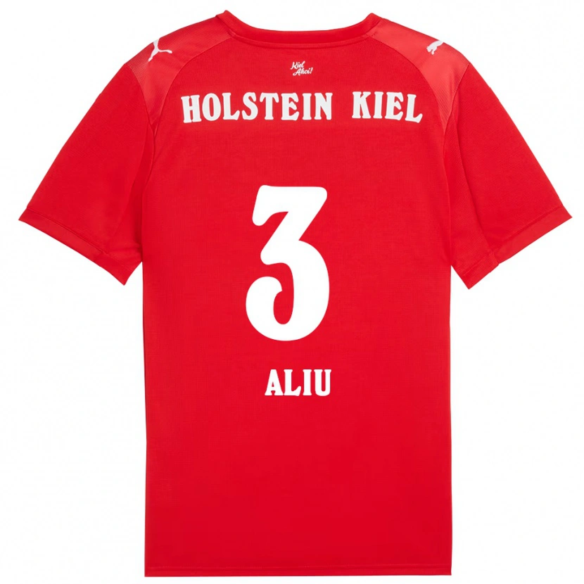 Danxen Kvinder Arbnor Aliu #3 Rød Blå Udebane Spillertrøjer 2025/26 Trøje T-Shirt