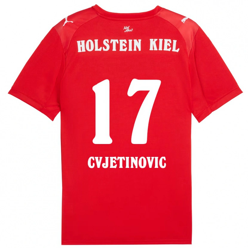 Danxen Kvinder Mladen Cvjetinovic #17 Rød Blå Udebane Spillertrøjer 2025/26 Trøje T-Shirt