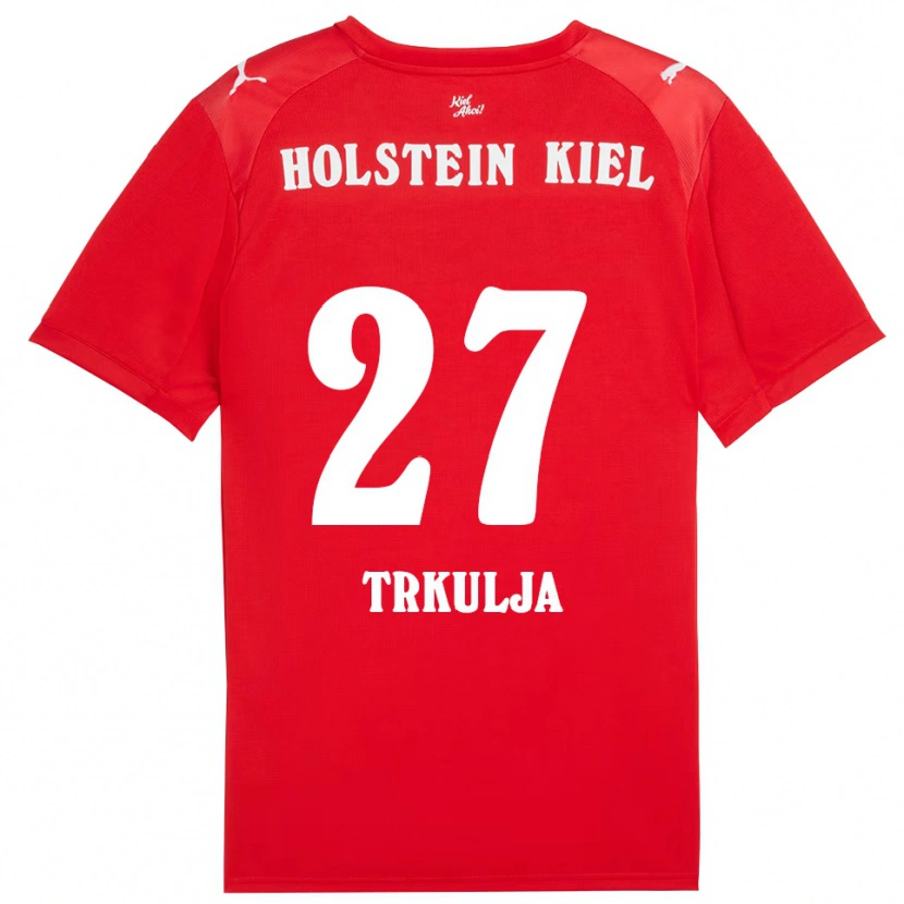 Danxen Kvinder Mihailo Trkulja #27 Rød Blå Udebane Spillertrøjer 2025/26 Trøje T-Shirt