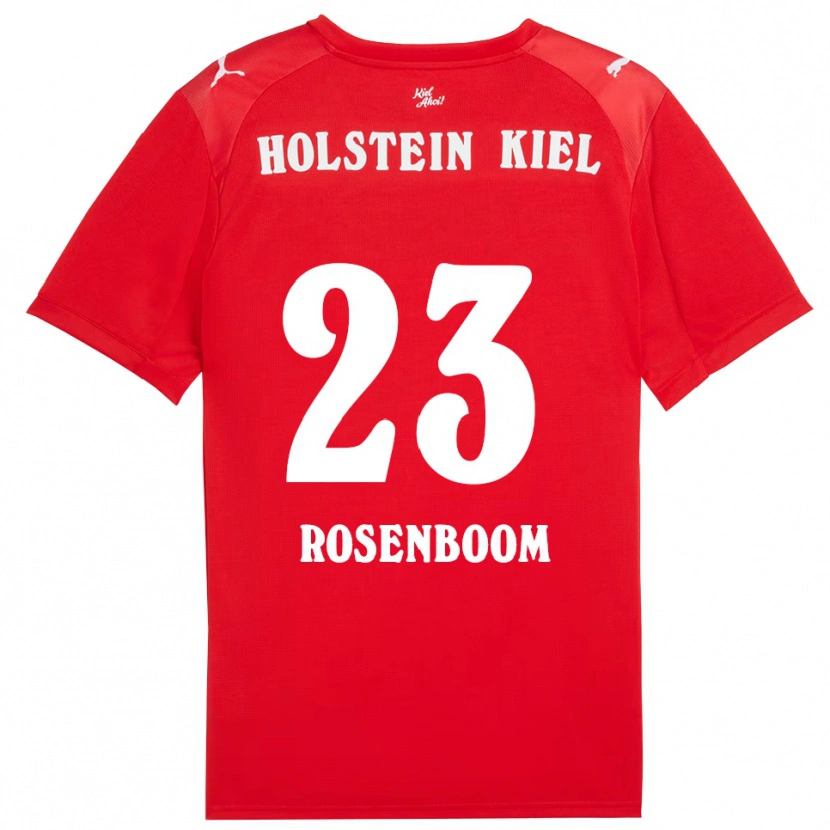 Danxen Kvinder Lasse Rosenboom #23 Rød Blå Udebane Spillertrøjer 2025/26 Trøje T-Shirt