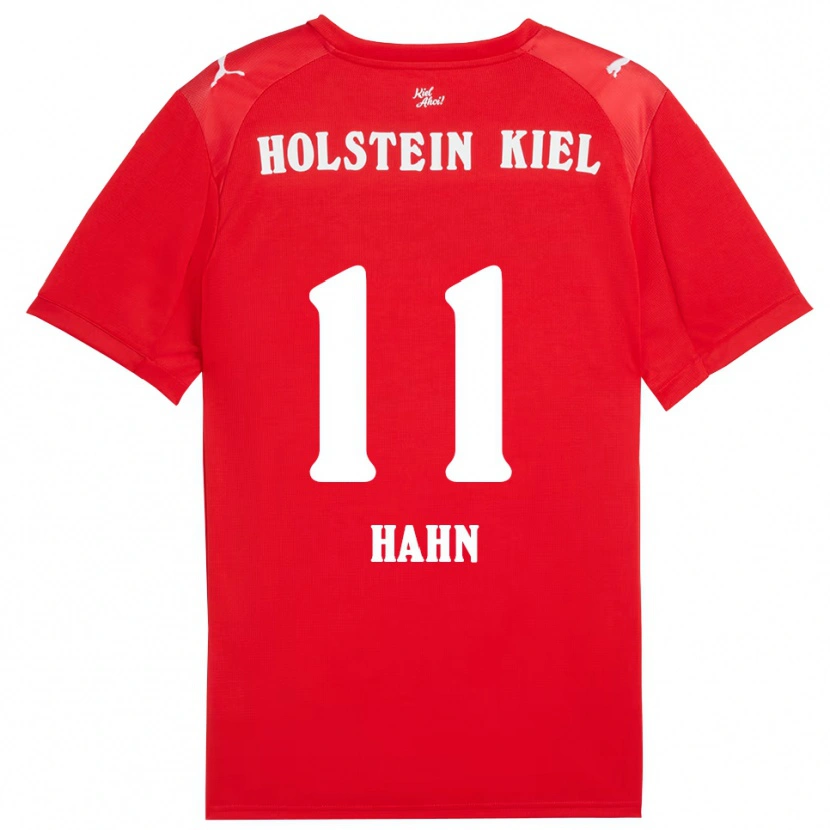 Danxen Kvinder Kevin Hahn #11 Rød Blå Udebane Spillertrøjer 2025/26 Trøje T-Shirt