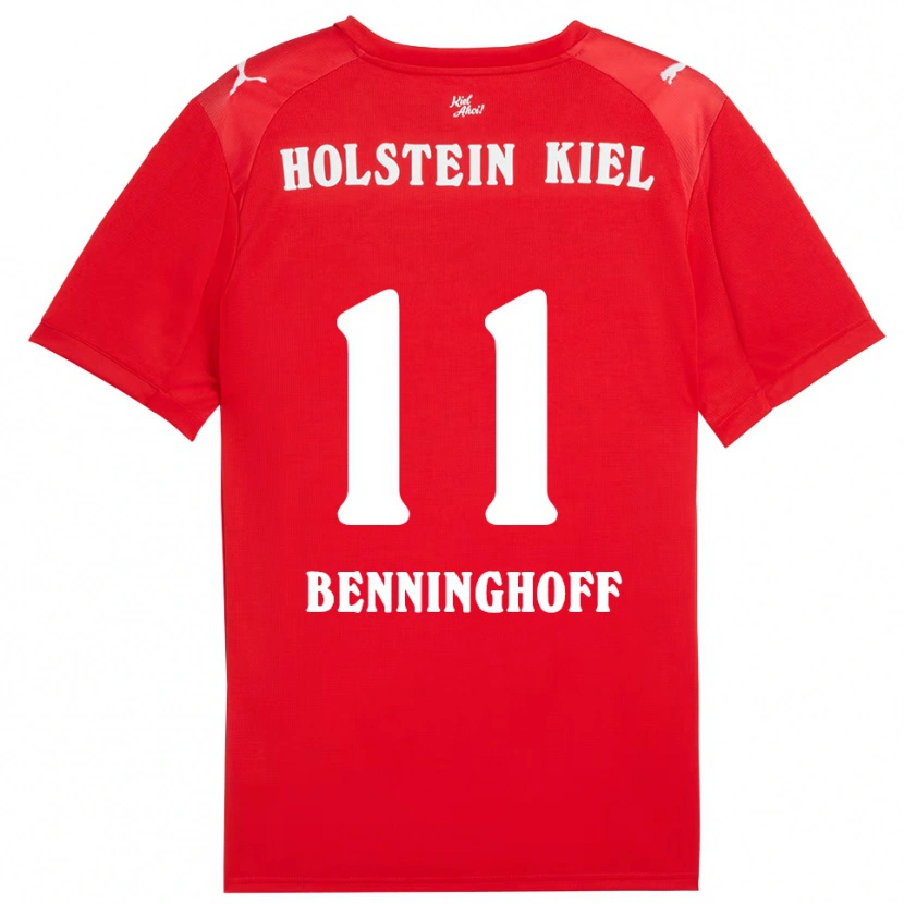 Danxen Kvinder Finn Benninghoff #11 Rød Blå Udebane Spillertrøjer 2025/26 Trøje T-Shirt