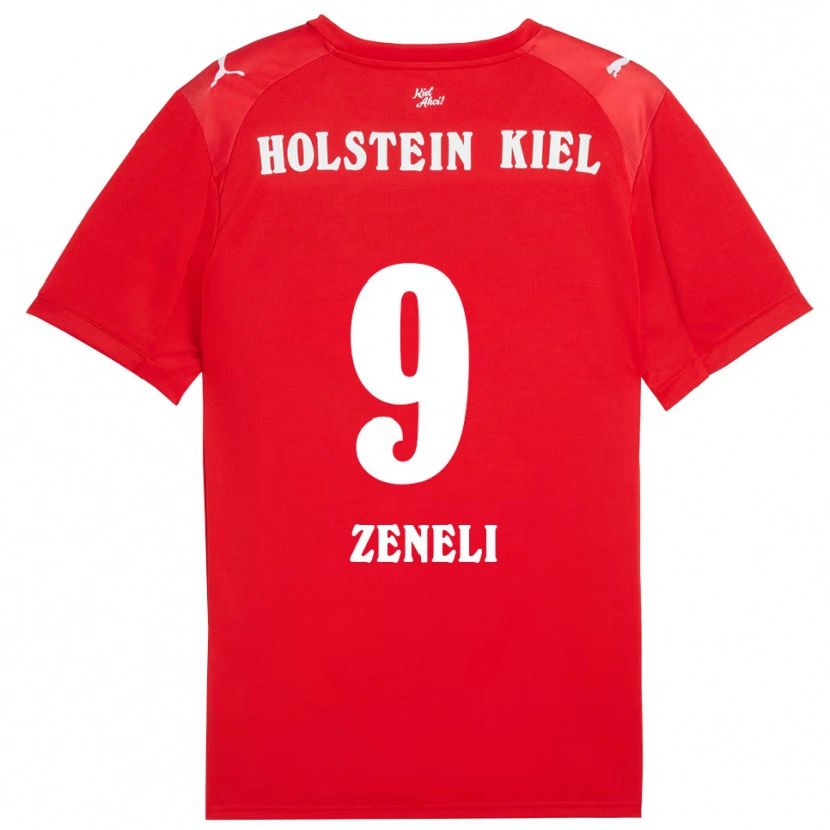 Danxen Kvinder Endrit Zeneli #9 Rød Blå Udebane Spillertrøjer 2025/26 Trøje T-Shirt