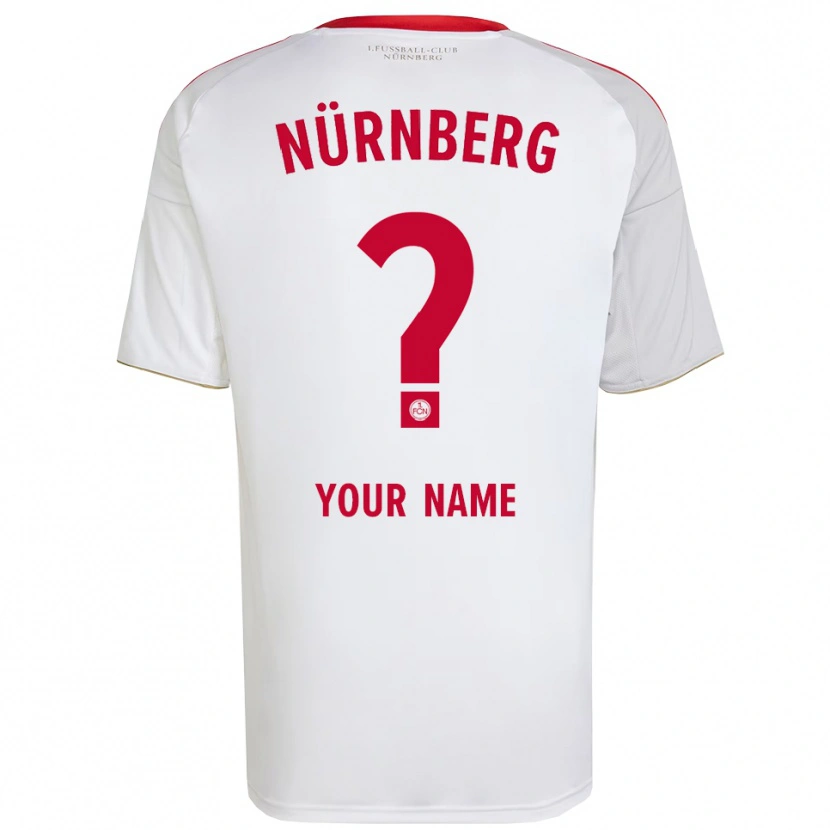 Danxen Kvinder Dit Navn #0 Hvid Rød Udebane Spillertrøjer 2025/26 Trøje T-Shirt