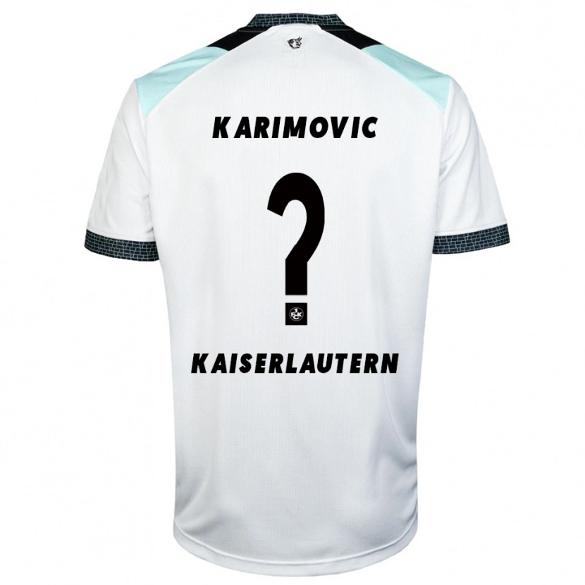 Danxen Kvinder Ilija Karimovic #0 Hvid Sort Udebane Spillertrøjer 2025/26 Trøje T-Shirt