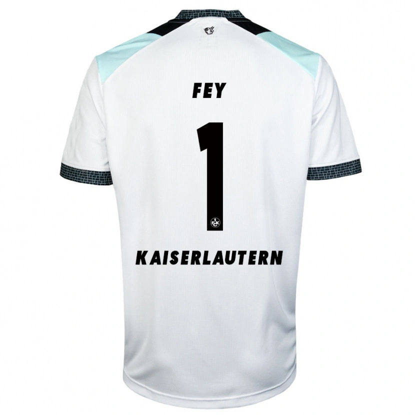 Danxen Kvinder Tyler Fey #1 Hvid Sort Udebane Spillertrøjer 2025/26 Trøje T-Shirt