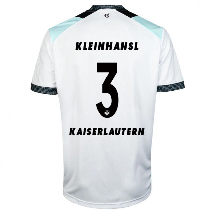 Danxen Kvinder Florian Kleinhansl #3 Hvid Sort Udebane Spillertrøjer 2025/26 Trøje T-Shirt