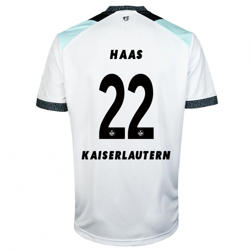 Danxen Kvinder Mika Haas #22 Hvid Sort Udebane Spillertrøjer 2025/26 Trøje T-Shirt