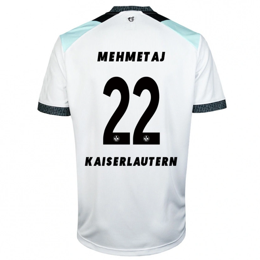 Danxen Kvinder Alban Mehmetaj #22 Hvid Sort Udebane Spillertrøjer 2025/26 Trøje T-Shirt