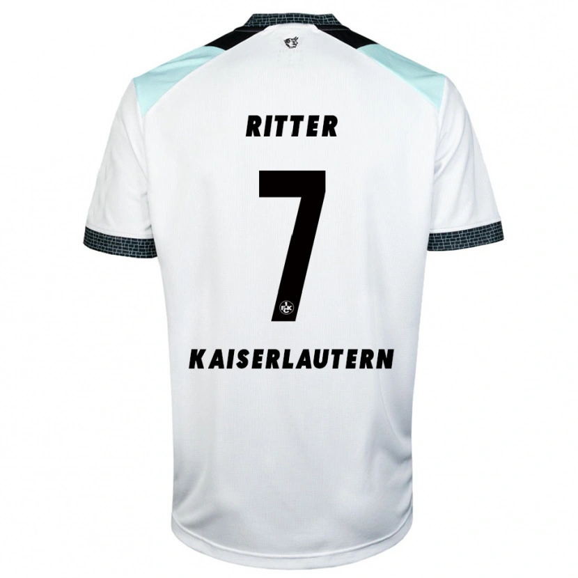 Danxen Kvinder Marlon Ritter #7 Hvid Sort Udebane Spillertrøjer 2025/26 Trøje T-Shirt