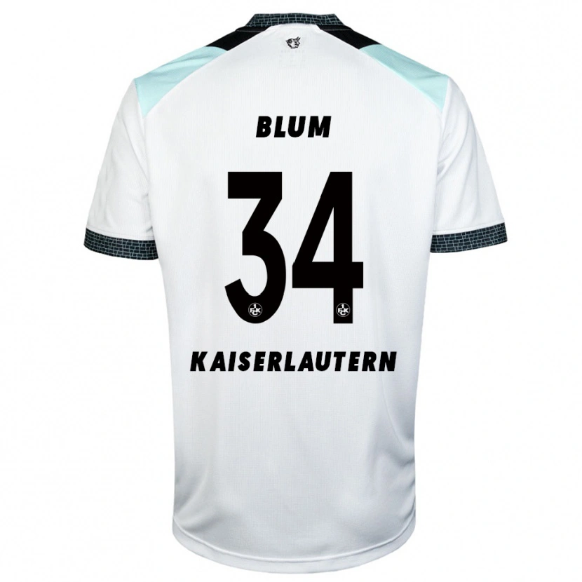 Danxen Kvinder Shawn Blum #34 Hvid Sort Udebane Spillertrøjer 2025/26 Trøje T-Shirt