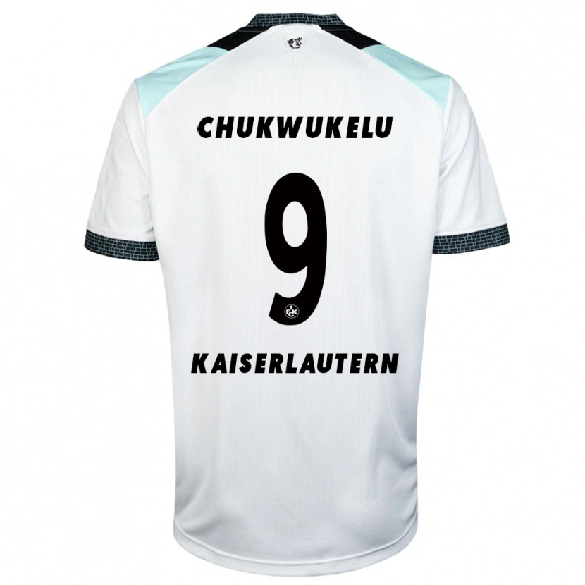Danxen Kvinder Chinedu Chukwukelu #9 Hvid Sort Udebane Spillertrøjer 2025/26 Trøje T-Shirt