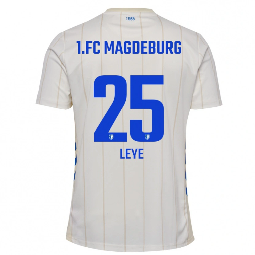 Danxen Kvinder Titus Leye #25 Hvid Blå Udebane Spillertrøjer 2025/26 Trøje T-Shirt