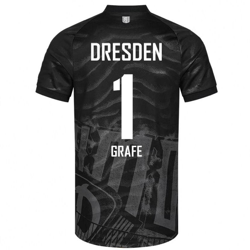 Danxen Kvinder Marlon Grafe #1 Sort Grå Udebane Spillertrøjer 2025/26 Trøje T-Shirt